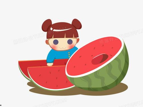 夏季儿童吃瓜图片,欢乐吃瓜时光